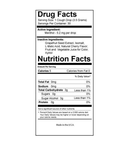 Black Cherry Sugar-free Cough Drops