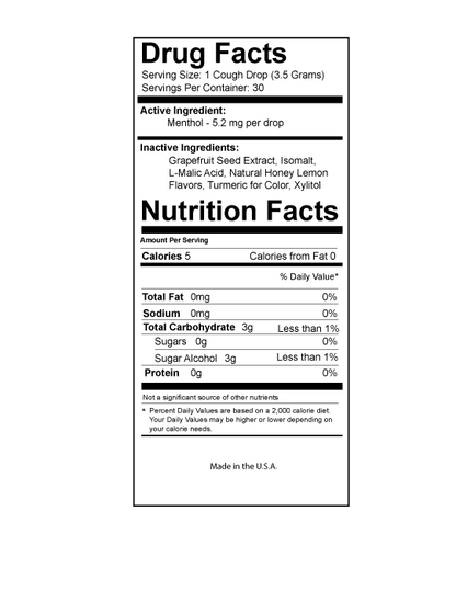 Honey Lemon Sugar-free Cough Drops