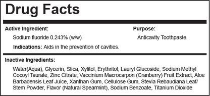 Anti-Cavity Xylitol Spearmint Toothpaste, with Fluoride
